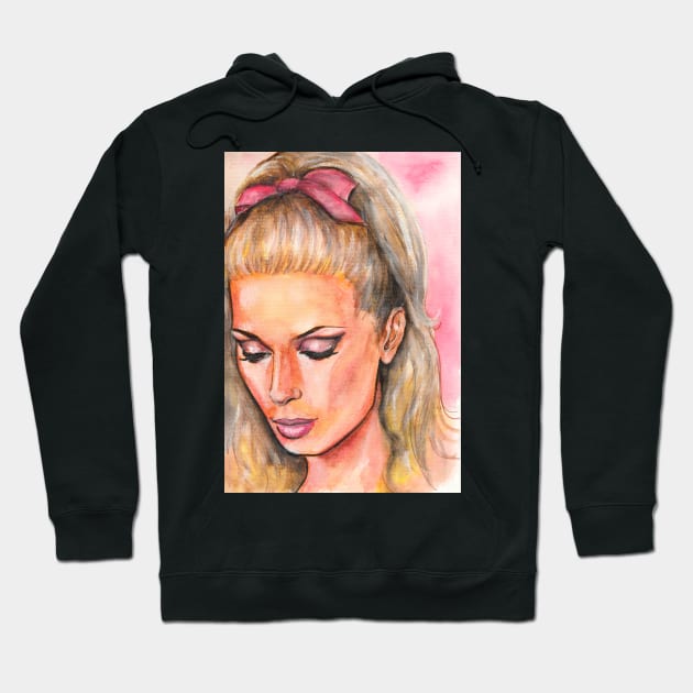 Catherine Deneuve Hoodie by Svetlana Pelin